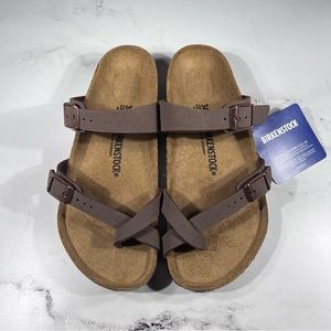 NWT Birkenstock Mayari Birko Flor Mocha Sandals